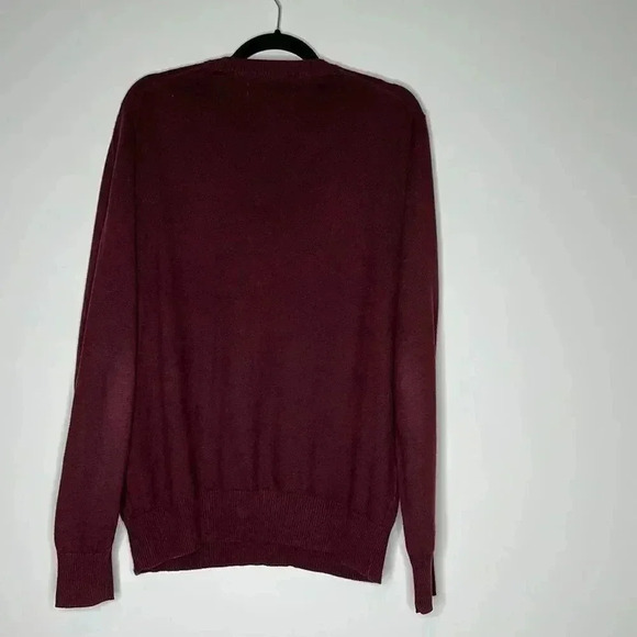 Eddie Bauer V- Neck Burgundy Sweater - Picture 6 of 8